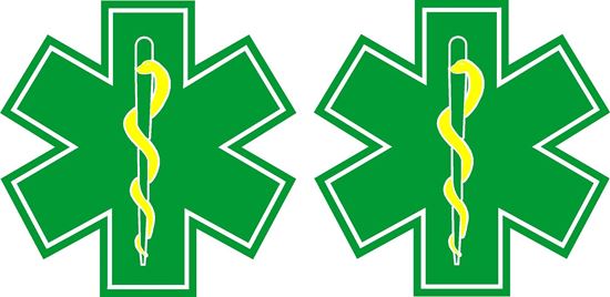 Picture of Ambulance Star of Life Decals / Stickers