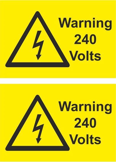 Picture of Warning 240 Volts Decals / Stickers