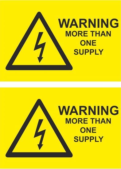 Picture of Warning, More than one supply Decals / Stickers