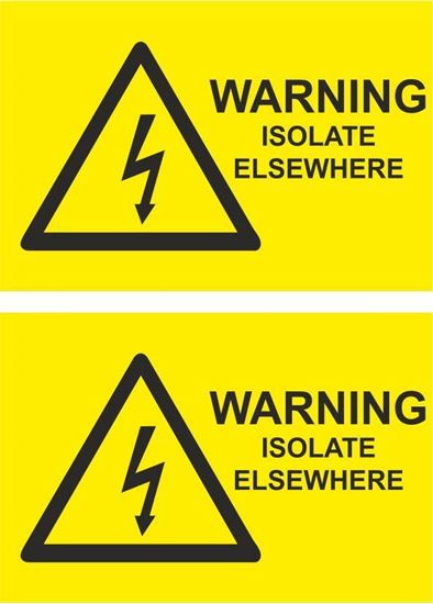 Picture of Warning, Isolate elsewhere Decals / Stickers