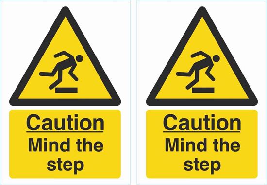 Picture of Caution mind the step Decals / Stickers