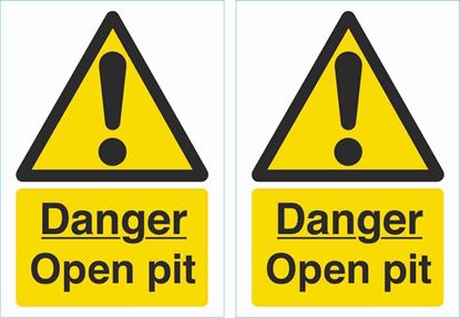 Picture of Danger open pit Decals / Stickers