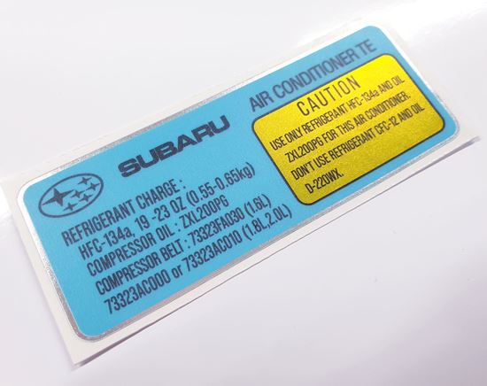 Picture of Impreza P1 replacement A/C Warning  Decal / sticker