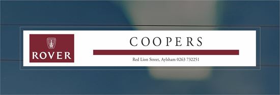 Picture of Coopers - Aylsham Dealer rear glass Sticker