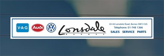 Picture of Lonsdale Barnes-  London Dealer rear glass Sticker