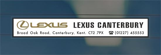 Picture of Lexus - Kent Dealer rear glass Sticker