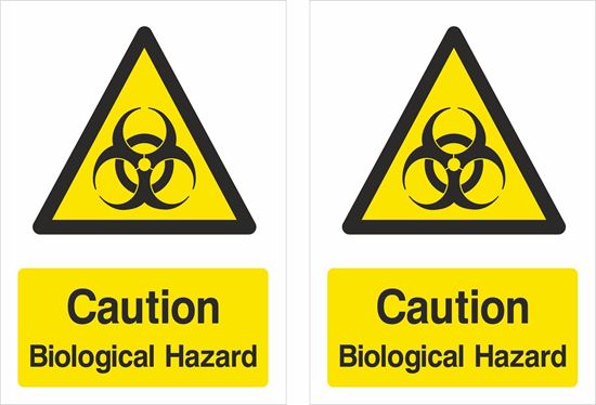 Picture of Caution Biological Hazard Decals / Stickers