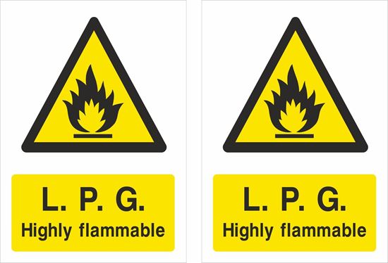 Picture of L.P.G. Highly flammable Decals / Stickers