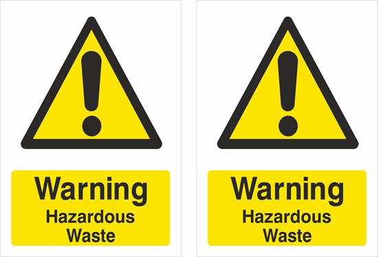 Picture of Warning Hazardous Waste Decals / Stickers