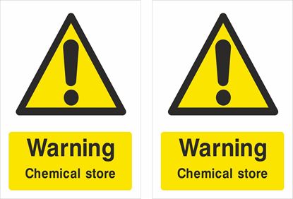 Picture of Warning Chemical store Decals / Stickers