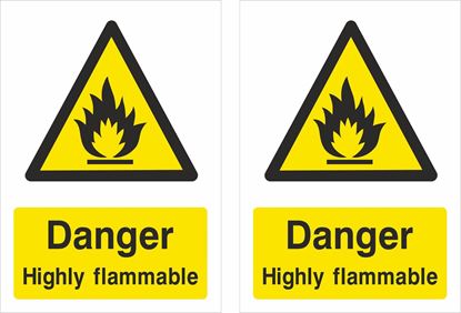 Picture of Warning Highly flammable Decals / Stickers
