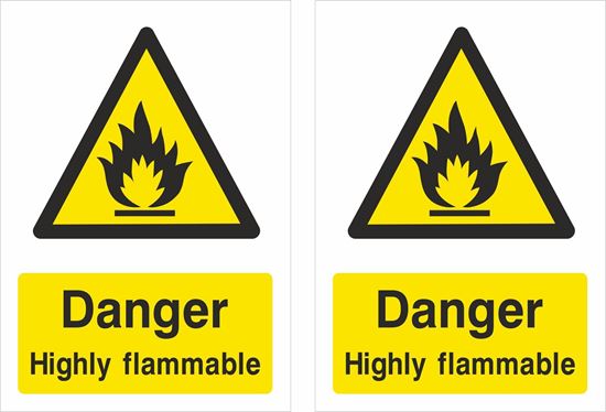 Picture of Warning Highly flammable Decals / Stickers