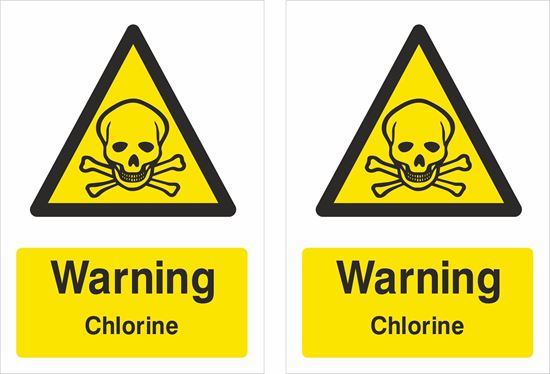 Picture of Warning Chlorine Decals / Stickers