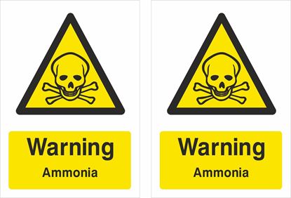 Picture of Warning Ammonia Decals / Stickers