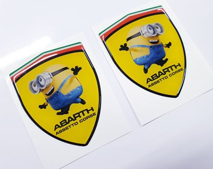 Picture of Fiat Abarth Assetto Corse Minion wing Badges 80mm