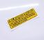 Picture of Impreza P1 Turbo Fan Caution front Panel Decal / Sticker