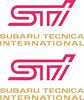 Picture of Impreza STi version 1 - 4 fog cover Decals / Stickers GOLD