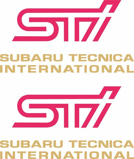 Picture of Impreza STi version 1 - 4 fog cover Decals / Stickers GOLD