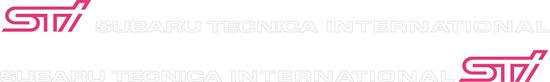 Picture of Impreza STi  version 1 - 4 Door Decals / Stickers WHITE