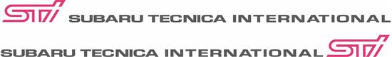 Picture of Impreza STi version 1 - 4 Door Decals / Stickers ANTHRACTE GREY