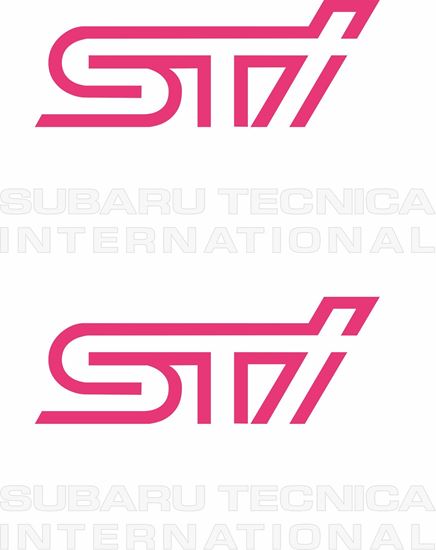 Picture of Impreza STi version 5 fog cover Decals / Stickers WHITE