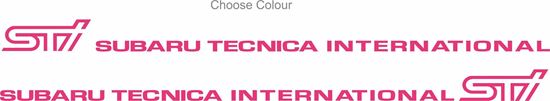 Picture of Impreza STi version 1 - 4 Door Decals / Stickers PICK COLOUR