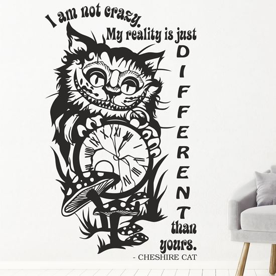 Picture of "I'am not Crazy..." Cheshire Cat  Wall Art sticker