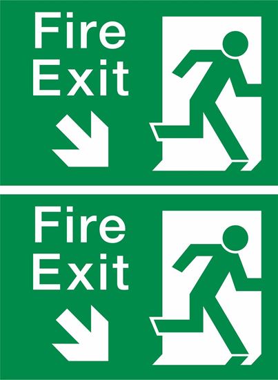 Picture of Fire Exit Decals / Stickers