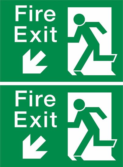 Picture of Fire Exit Decals / Stickers