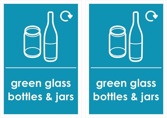 Picture of green glass bottles & jars Decals / Stickers