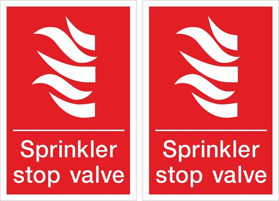 Picture of Sprinkler stop valve Decals / Stickers