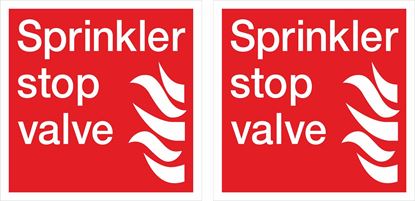 Picture of Sprinkler stop valve Decals / Stickers