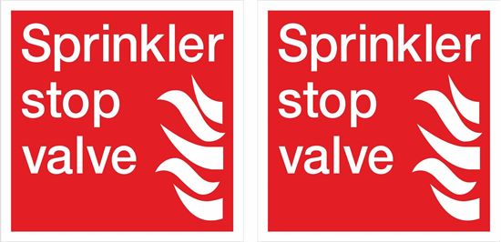 Picture of Sprinkler stop valve Decals / Stickers