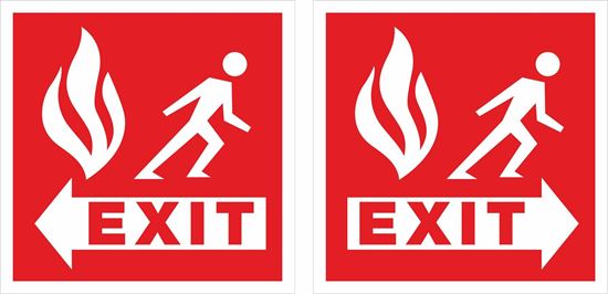 Picture of Fire exit Decals / Stickers