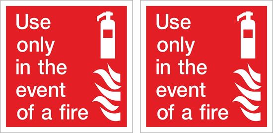 Picture of Use only in the event of a fire Decals / Stickers