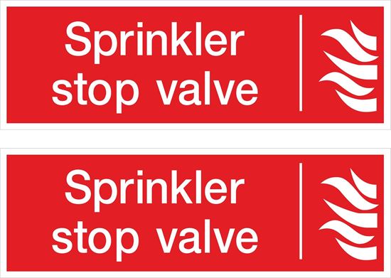 Picture of Sprinkler stop valve Decals / Stickers