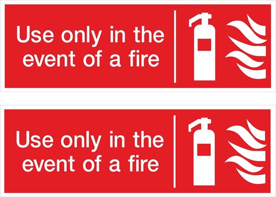 Picture of Use only in the event of a fire Decals / Stickers