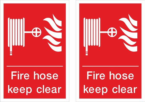 Picture of Fire hose keep clear Decals / Stickers