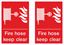 Picture of Fire hose keep clear Decals / Stickers