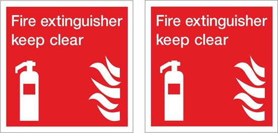 Picture of Fire extinguisher keep clear Decals / Stickers