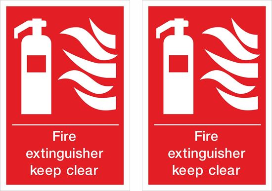 Picture of Fire extinguisher keep clear Decals / Stickers