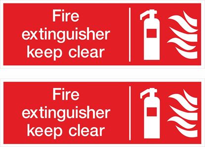 Picture of Fire extinguisher keep clear Decals / Stickers