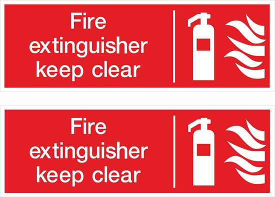 Picture of Fire extinguisher keep clear Decals / Stickers