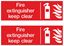 Picture of Fire extinguisher keep clear Decals / Stickers