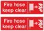 Picture of Fire hose keep clear Decals / Stickers