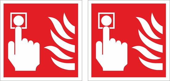 Picture of Fire Alarm Button Decals / Stickers