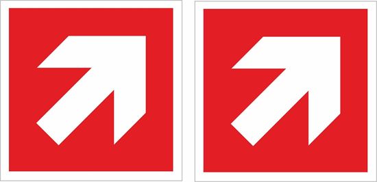 Picture of Fire exit arrow Decals / Stickers