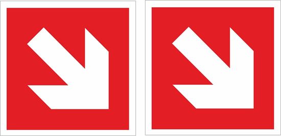 Picture of Fire exit arrow Decals / Stickers