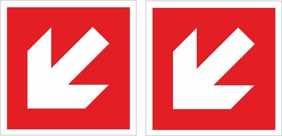 Picture of Fire exit arrow Decals / Stickers