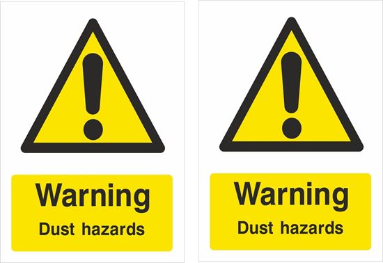 Picture of Warning Dust hazards Decals / Stickers